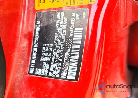 2013 Mini Cooper Countryman z USA, uszkodzony, nr VIN WMWZB3C58DWR35888